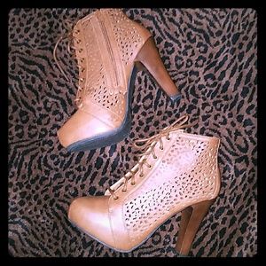 Charolette Russe shoe punch out design booties